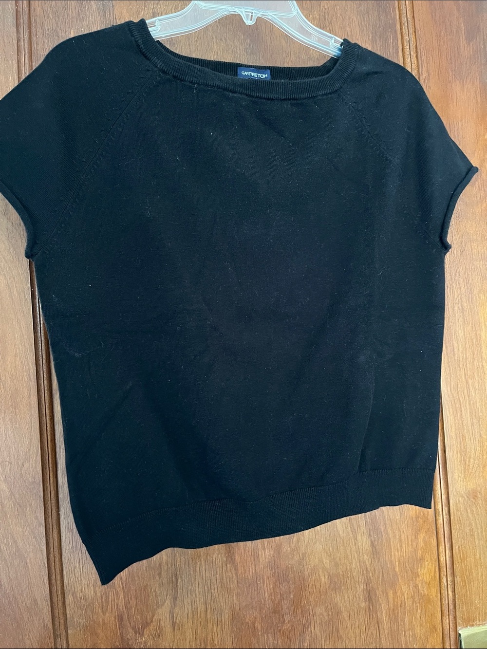 GAPStretch Black Short Sleeve Knit Top XL